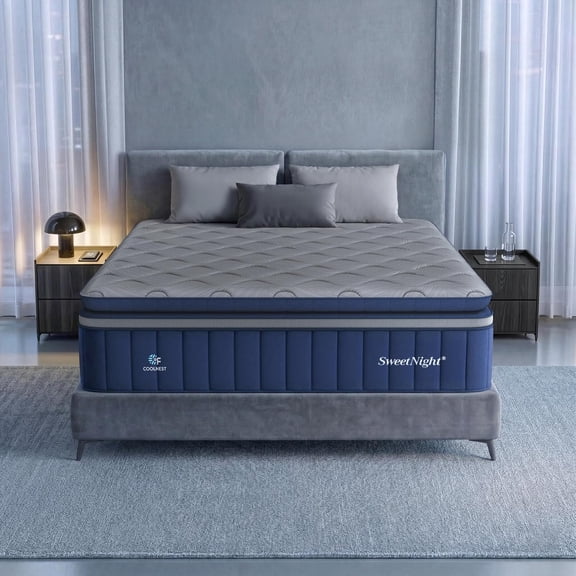 Sweetnight CoolNest 14 Inch Queen Mattress, Queen Size Mattresses with DuoSense Pillow Top & Dynamic Coil for Feels up to 8° Cooler, Medium Memory Foam Mattress Pressure Relief CertiPUR-US Certified