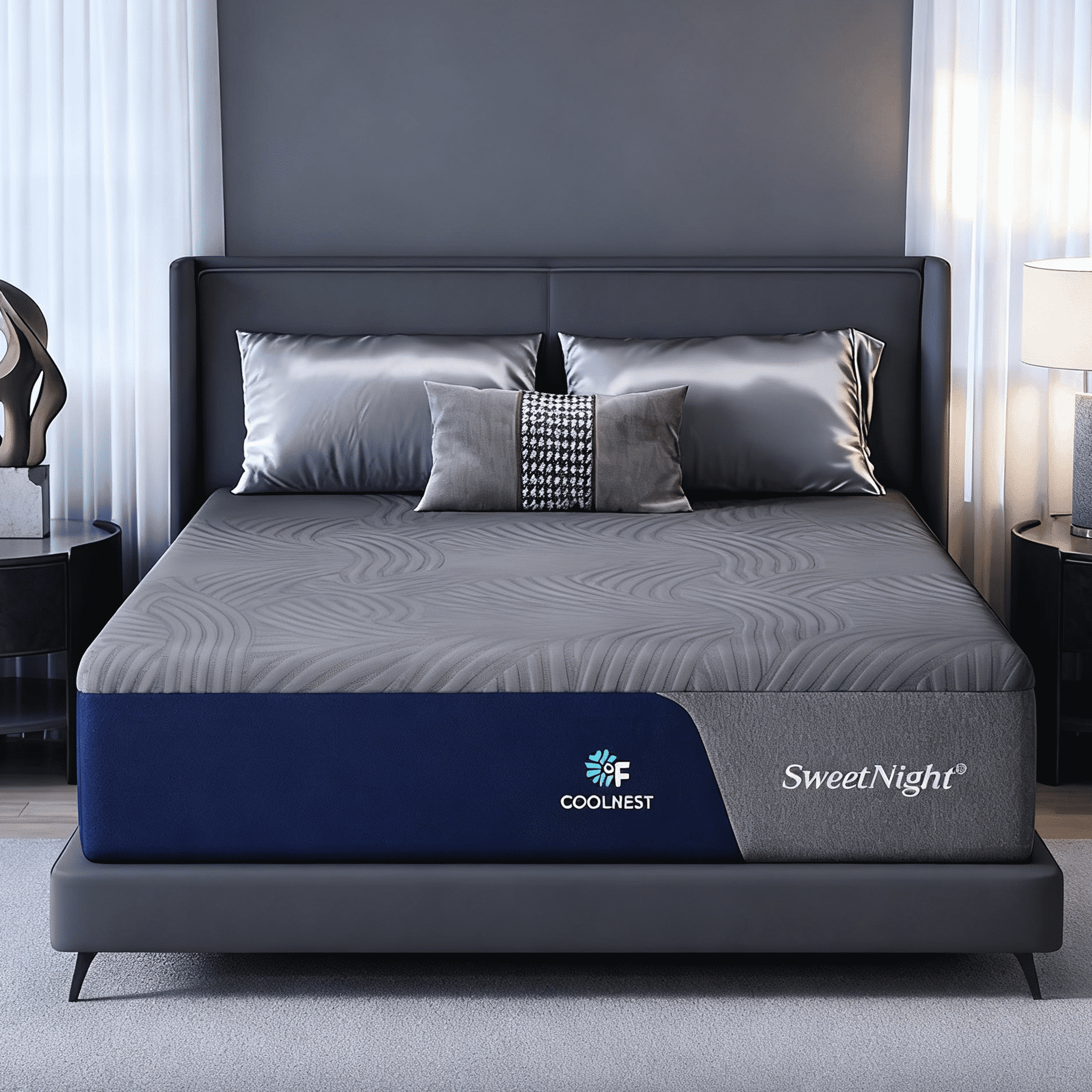 Sweetnight CoolNest Memory Foam King Size Mattress 14 inch Cooling