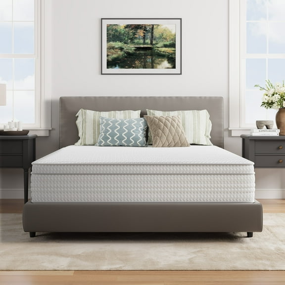 Avenco Luna 12" Queen Size Medium Hybrid Support Mattress, CertiPUR-US  Motion Isolation Mattress