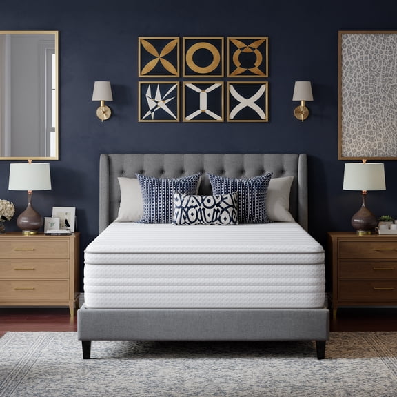 Avenco Luna 14" Full Size Medium Hybrid Support Mattress, CertiPUR-US Motion Isolation Mattress