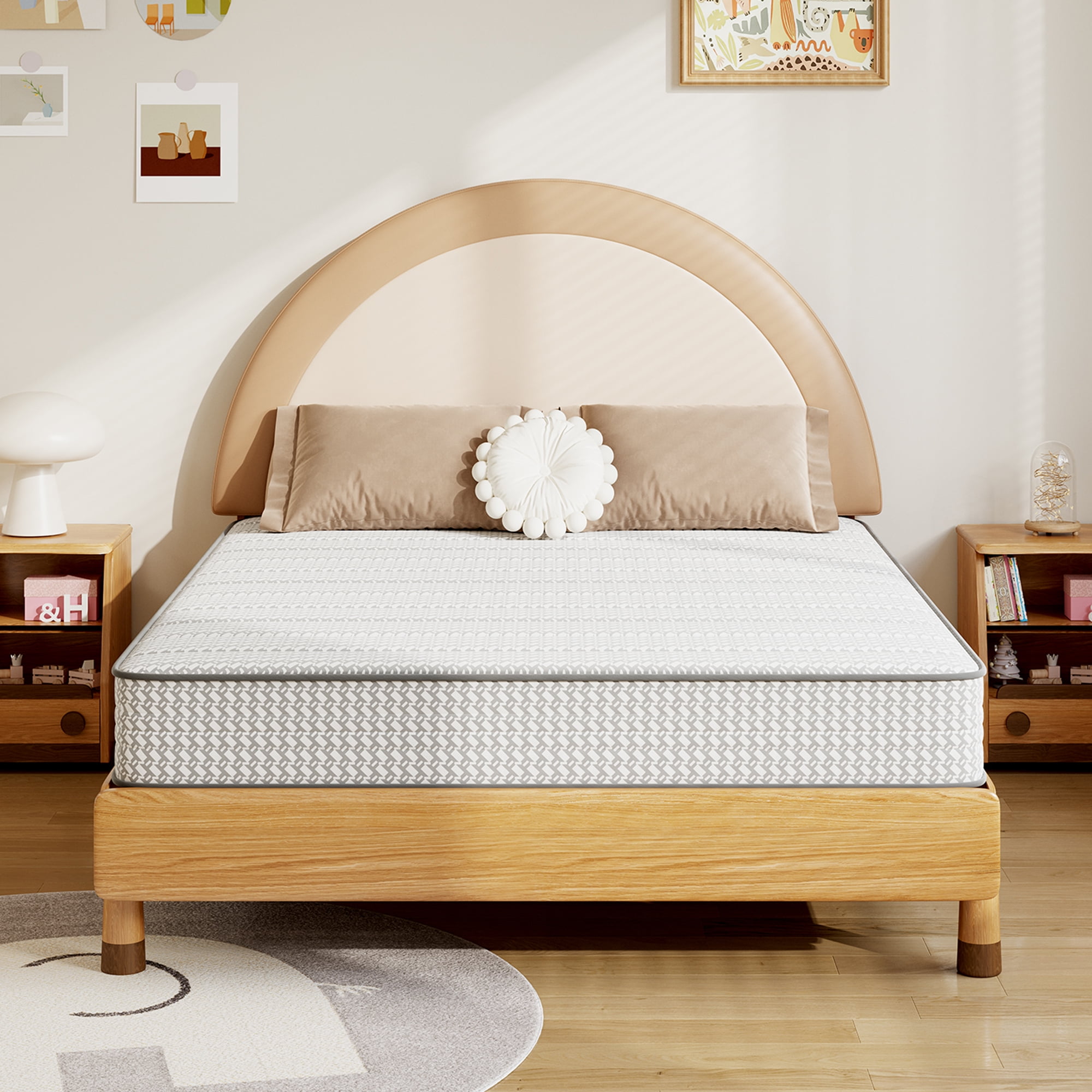 Avenco Luna 8" Twin Size Medium Hybrid Support Mattress, CertiPUR-US  Motion Isolation Mattress