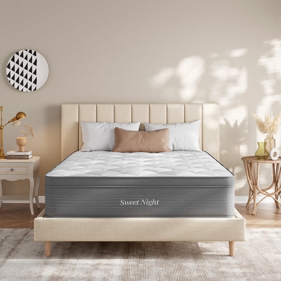 Sweetnight Medium Gel Memory Foam Hybrid King Mattresses 12", CertiPUR-US, OEKO-TEX Certified