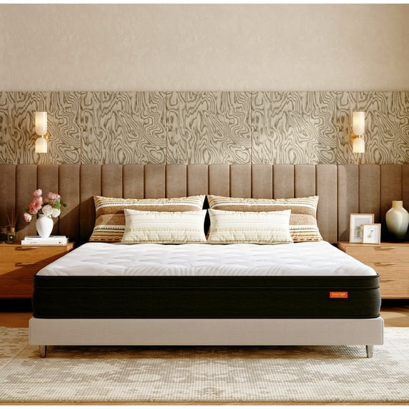 Sweetnight Twilighty 10" Cooling Gel Memory Foam Medium Firm Supportive Hybrid Mattress, Motion Isolation & CertiPUR-US Certified,Adult, King Size