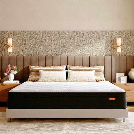 Sweetnight Twilighty 12" Cooling Gel Memory Foam Medium Firm Supportive Hybrid Mattress, Motion Isolation & CertiPUR-US Certified,Adult,King Size