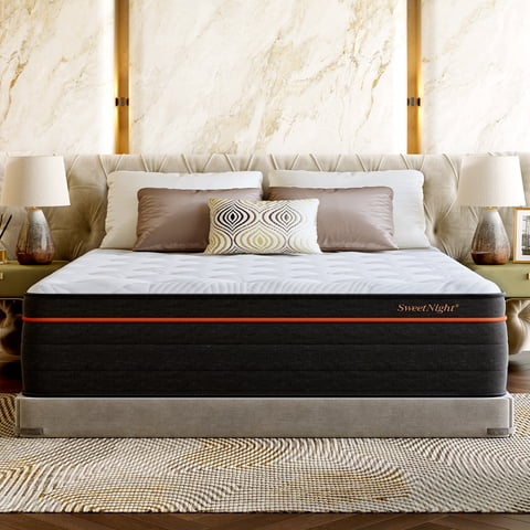 Sweetnight Twilighty 16" Cooling Gel Memory Foam Medium Firm Supportive Hybrid Mattress, Motion Isolation& CertiPUR-US Certified, Adult, King Size
