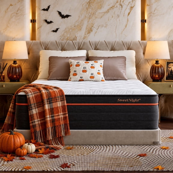 Sweetnight Twilighty 16" Cooling Gel Memory Foam Medium Firm Supportive Hybrid Mattress, Motion Isolation& CertiPUR-US Certified, Adult, Queen Size