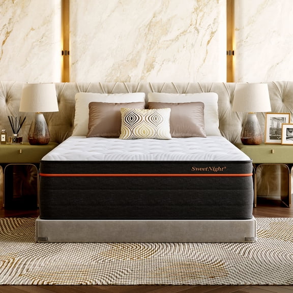 Sweetnight Twilighty 16" Cooling Gel Memory Foam Medium Firm Supportive Hybrid Mattress, Motion Isolation& CertiPUR-US Certified, Adult, Queen Size