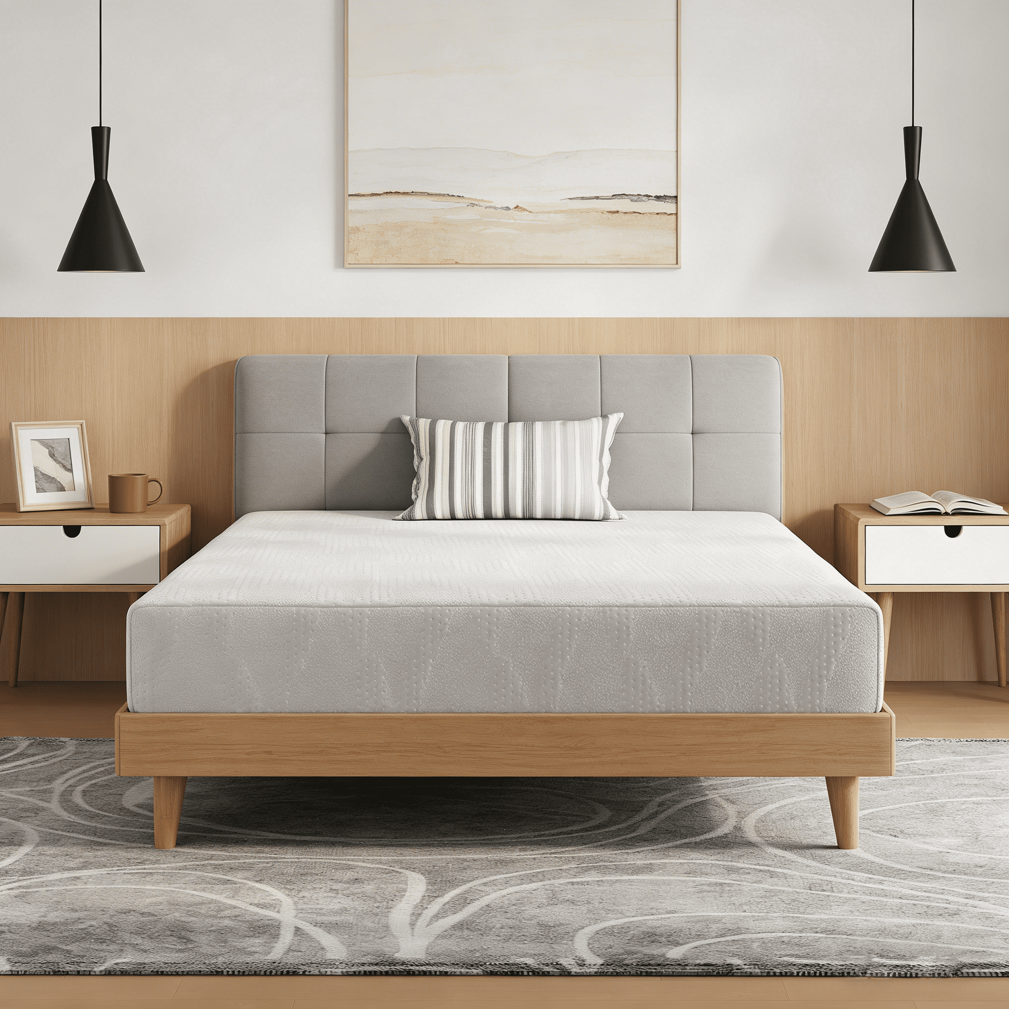 Avenco Victoria 12" Medium Gel Memory Foam Cooling Motion Isolation Mattress, Full Size