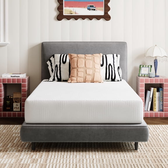 Avenco Victoria 6" Medium Gel Memory Foam Cooling Motion Isolation Mattress, Queen Size