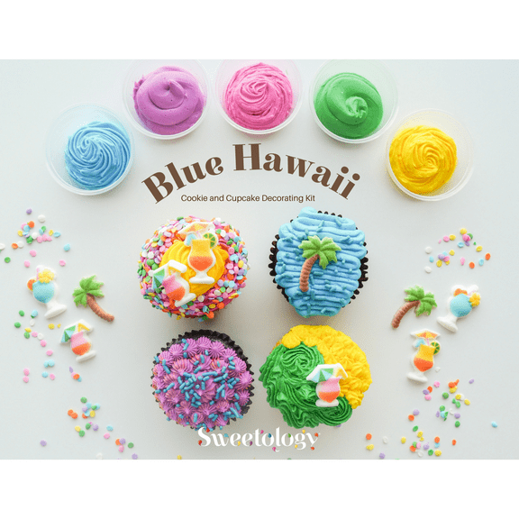 Sweetology Blue Hawaii Cupcake and Cookie Decorating Kit
