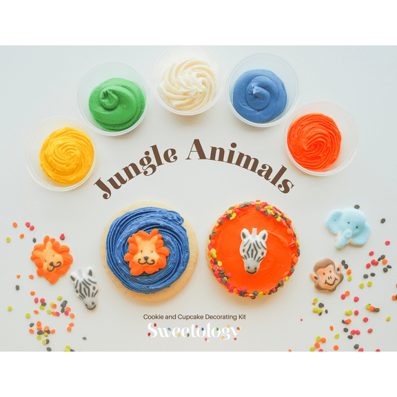 Sweetology Jungle Animal Cupcake and Cookie Decorating Kit