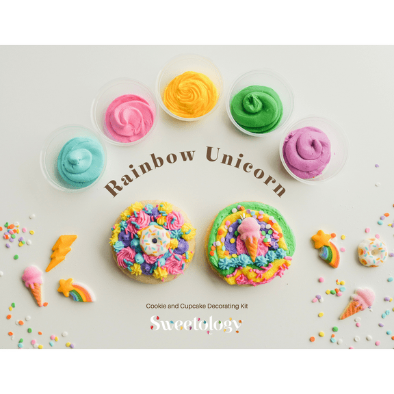 Sweetology Rainbow Unicorn Cupcake and Cookie Decorating Kit
