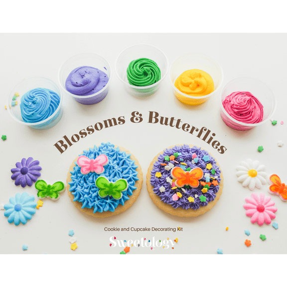 Sweetology Spring Blossom and Butterflies Cupcake and Cookie Decorating Kit