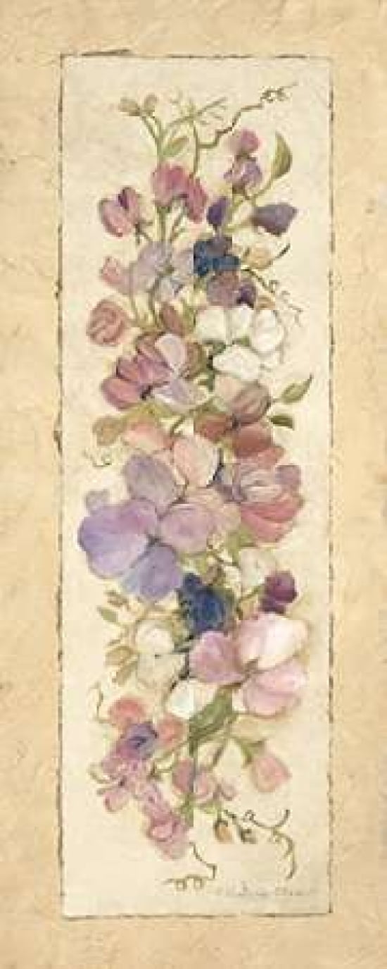 Sweetpeas for Annabelle II Canvas Art - Charlene Olson (24 x 48)