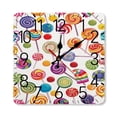 thumbnail image 1 of Sweets And Rainbow Lollipops Pattern Wall Clock Silent Non-Ticking For Home Office Decor, Decorative Clock Art, 1 of 1