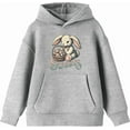 thumbnail image 1 of Sweets Bunny WIth Candy Basket   Boy's Heather Gray Long Sleeve Hoodie-Medium, 1 of 3