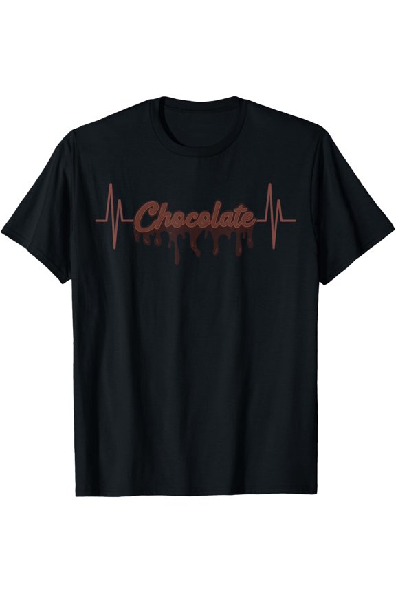 Sweets Chocolate Heartbeat Pulse ECG T-Shirt