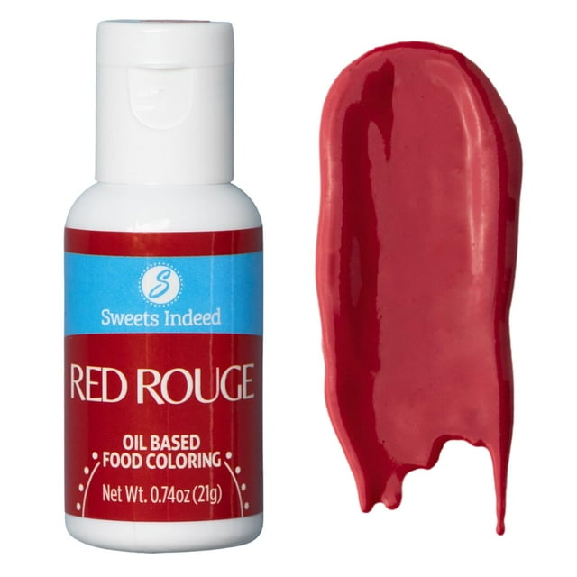 Sweets Indeed OilUMRT&nbsp;Based Food Coloring, Red, Perfect for Chocolate Easter Cake Decorating, Spring Baking, Candy Melts, Frosting, Edible Food Dye, 0.74 fl oz (Red Rouge)