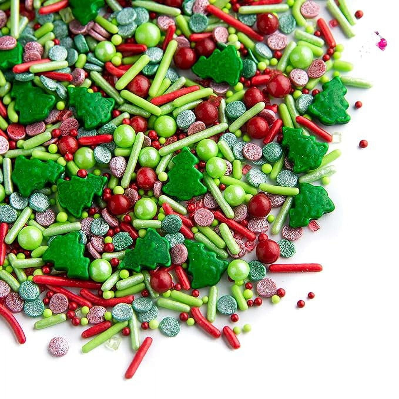 Sweets Indeed Sprinkles, Edible Sprinkle Mix, Perfect for Cake Decorations, Baking, Ice Cream, Cookies, Cupcake Topper (Christmas Tree)