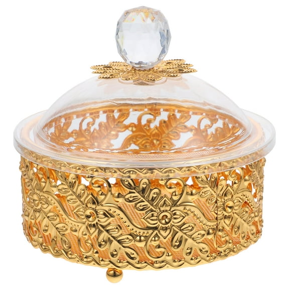 Candy Jar with Lid - Sweets Storage Container, Sugar Snacks Bowl, Cookie Holder, Buffet Treats Organizer