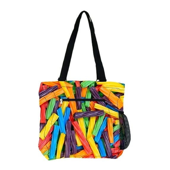 Sweetz-A-Riffic Candy Graphic Print Tote Bag - Licorice