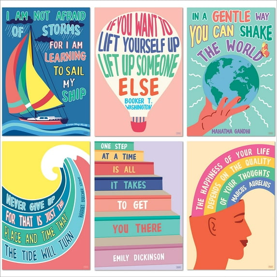 Sweetzer & Orange Growth Mindset Posters for Middle and High School Classroom Decorations - Set of 13 Motivational Posters, Inspirational Posters and Quote Posters! 15 x 22? Large Poster Bundle
