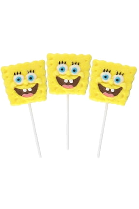 SpongeBob SquarePants Marshmallow Pops, Individually Wrapped, 0.88 Ounces Each, Pack of 3