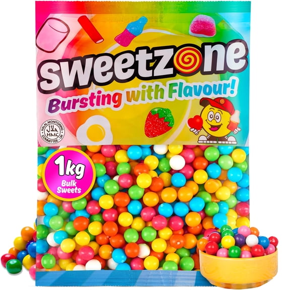 Sweetzone Bubblegum Balls 1kg Halal Bag