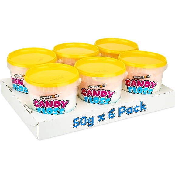 Sweetzone Candy Floss 50g x6 Pack Halal Tub