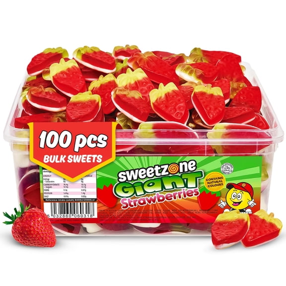 Sweetzone Giant Strawberry Gummies 800g 100pcs