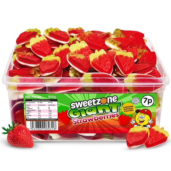 Sweetzone Giant Strawberry Gummies 800g 100pcs
