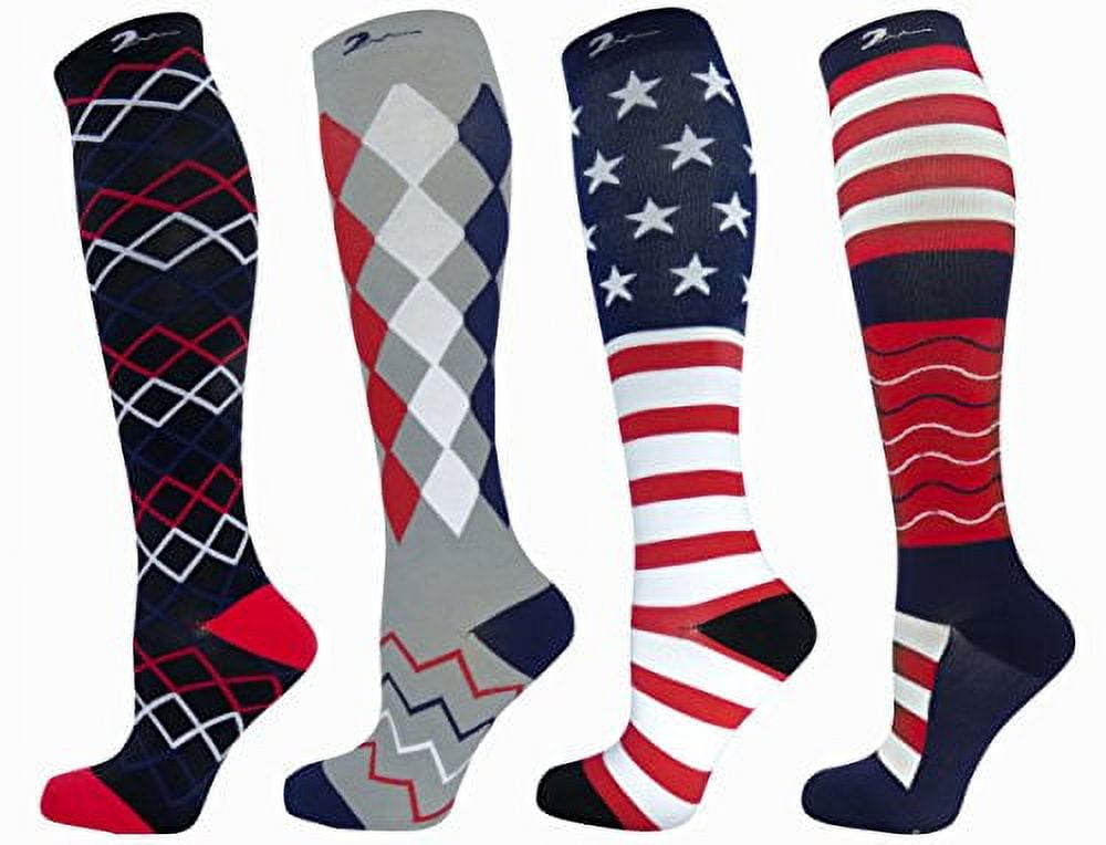 Swell Relief Patriotic Graduated Moderate Compression Sock L/XL Size