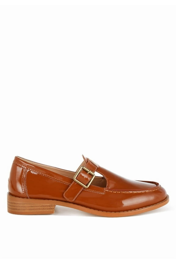 Swenson Patent Pleather Mary Jane Loafers