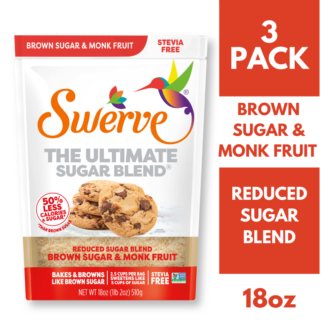 Swerve Brown Sugar and Monk Fruit Reduced Sugar Blend, Erythritol Free