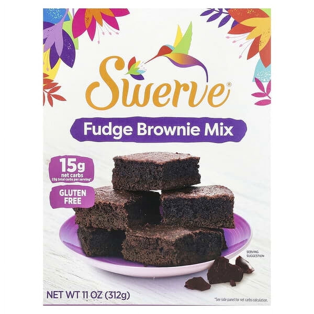 Swerve, Fudge Brownie Mix, 11 oz Pack of 4