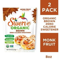 Swerve Organic Monk Fruit Brown Sugar Replacement Sweetener, 8 Ounce (Pack of 2)