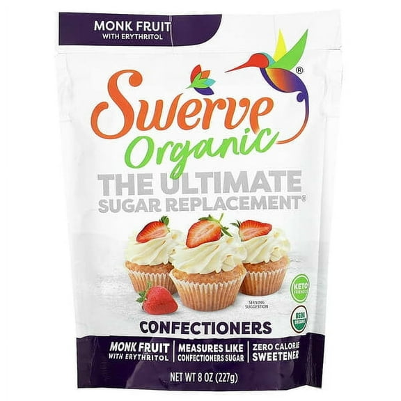 Swerve, Organic The Ultimate Sugar Replacement, Confectioners, 8 oz Pack of 4