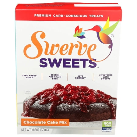 Swerve Sweets, Chocolate Cake Mix, 10.6 ounces
