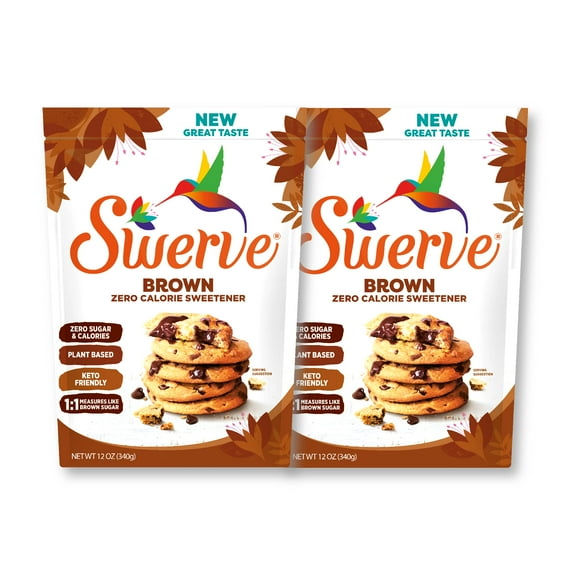 Swerve Ultimate Sugar Replacement OKA4Sweetener, Brown Sugar Substitute, Keto Friendly, Zero Calorie, Zero Sugar, Non-Glycemic, Gluten Free, 12 ounces (Pack of 2)