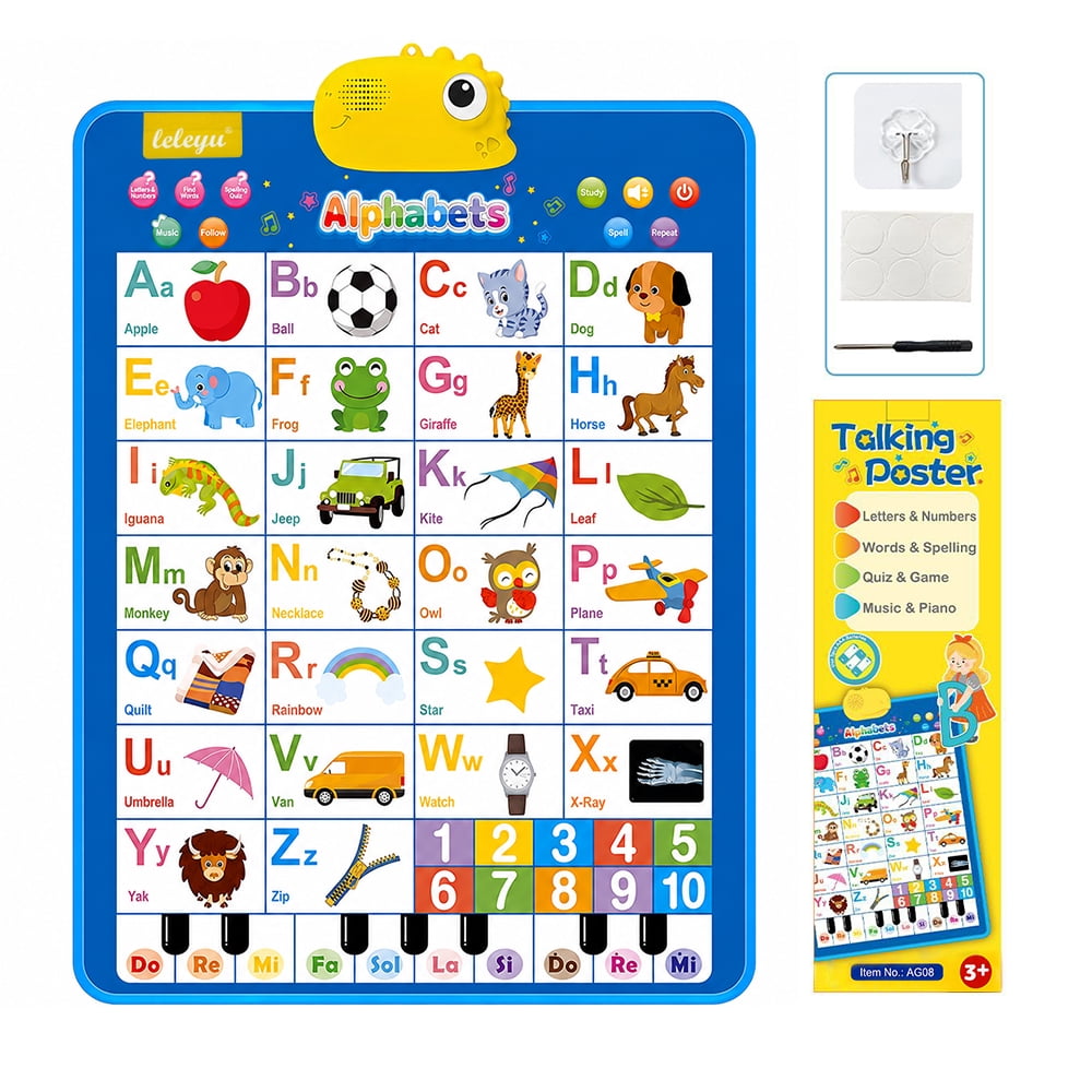 Swfoer Interactive Alphabet Wall Chart for Kids,Talking ABC Letters and ...