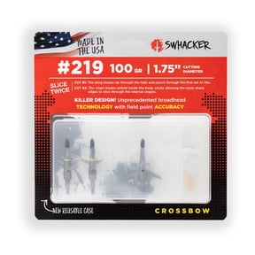 Swhacker Crossbow Broadhead, 100 gr. 1.75 in. 3 pk.