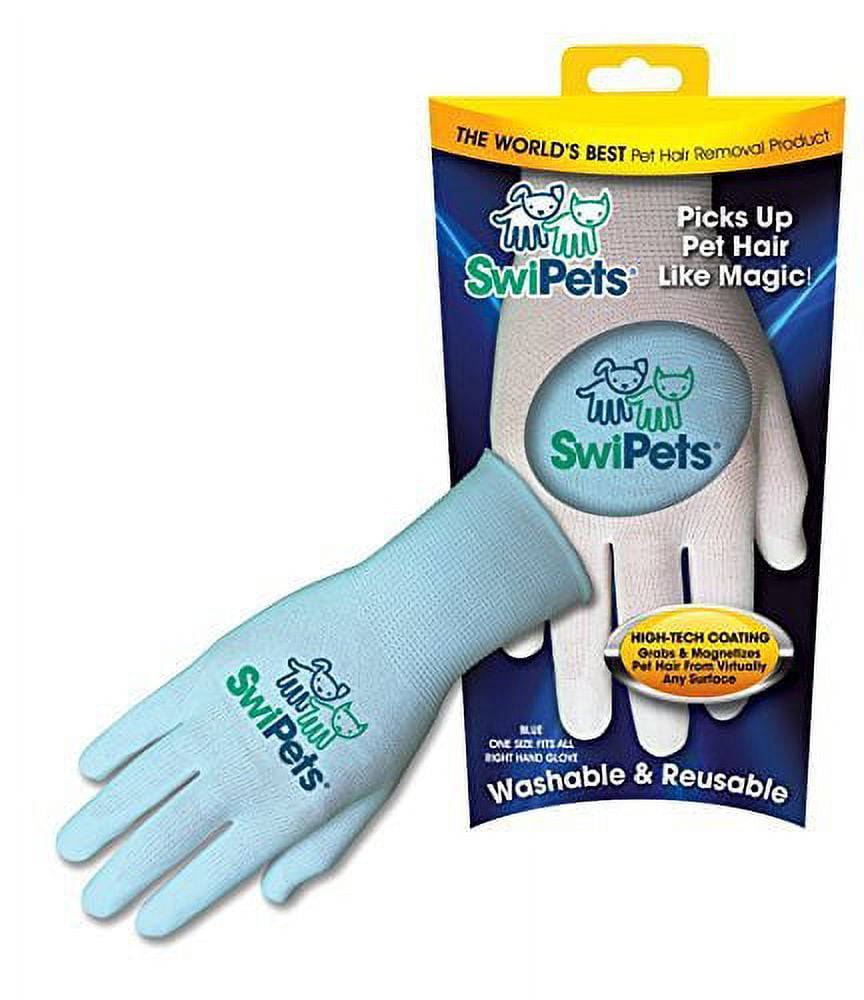 SwiPets Glove Cat Hair Removal Blue Single