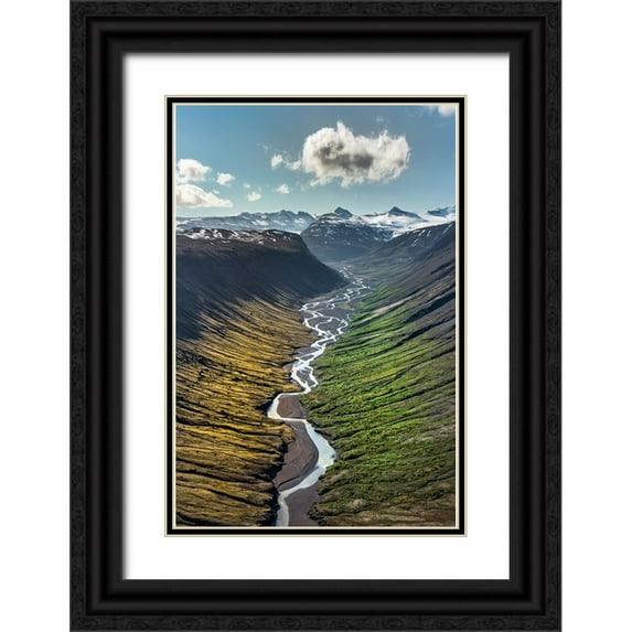Swiercz, Jacek 11x14 Black Ornate Wood Framed with Double Matting Museum Art Print Titled - Two Worlds - Ice..Land