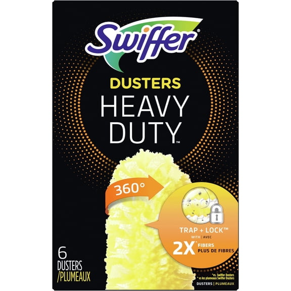 Swiffer 21620 360 Dusters Refill, Dust Lock Fiber, Yellow (6/Box, 4 Box/Carton)