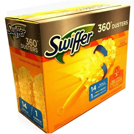 Swiffer 360 Disposable Cleaning Dusters, Unscented, with 1 Handle and 14 Refills