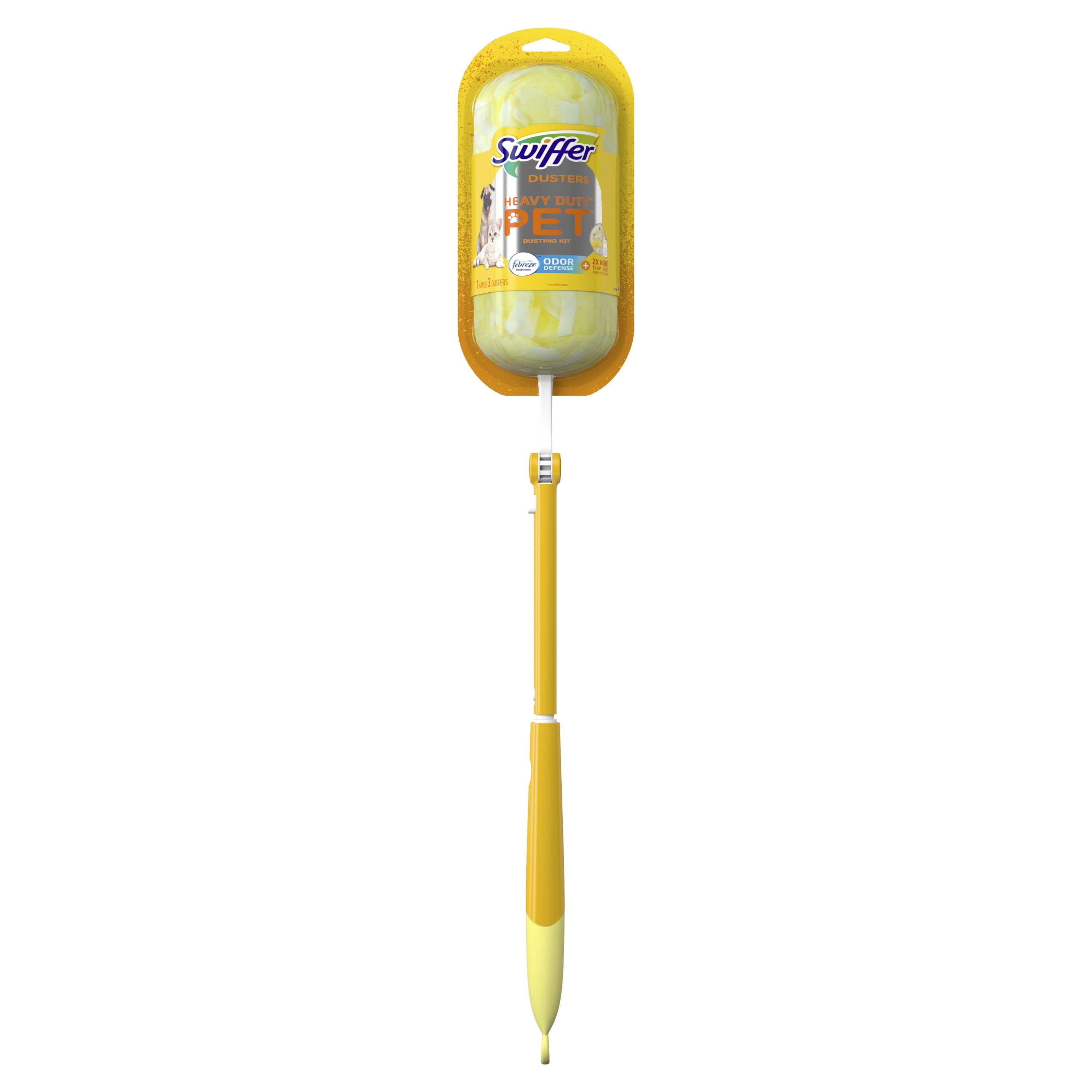 Swiffer 360 Dusters Pet Heavy Duty Extendable Handle Starter Kit (1 Handle, 3 Dusters)