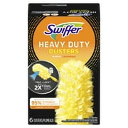 Swiffer Dusters Heavy Duty Multi-Surface Duster Refills for Cleaning, Unscented, 6 Count