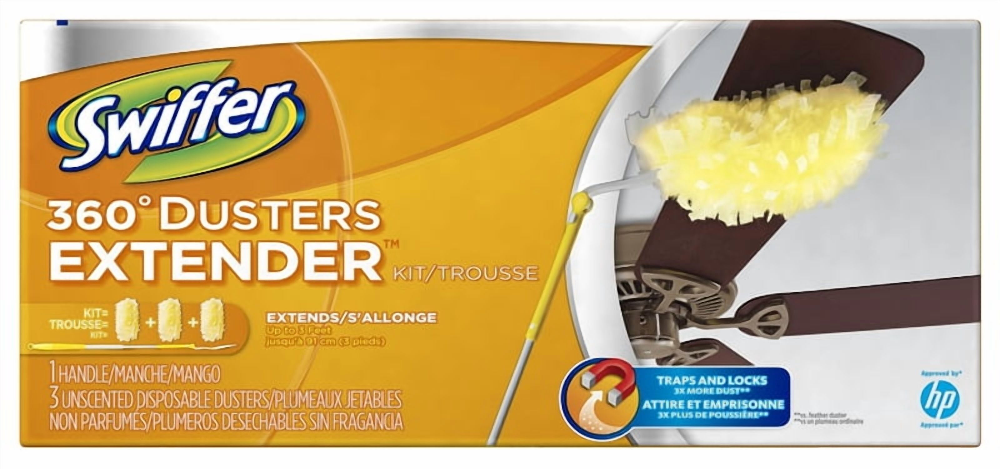 Procter & Gamble Swiffer 360 Duster Extender Kit, 3 ft Adjustable