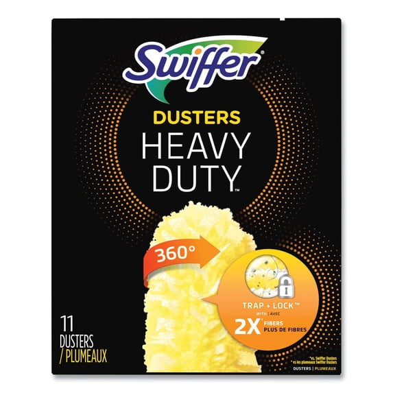 Heavy Duty Dust Lock Fiber 2 in. x 6 in. Dusters - Yellow (33/Carton)