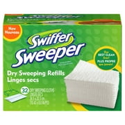 Swiffer Dry Sweeping Cloths - Disposable Household Cleaning Wipes - 32 Ct, Pack of 6   Residential Use, Standard Application